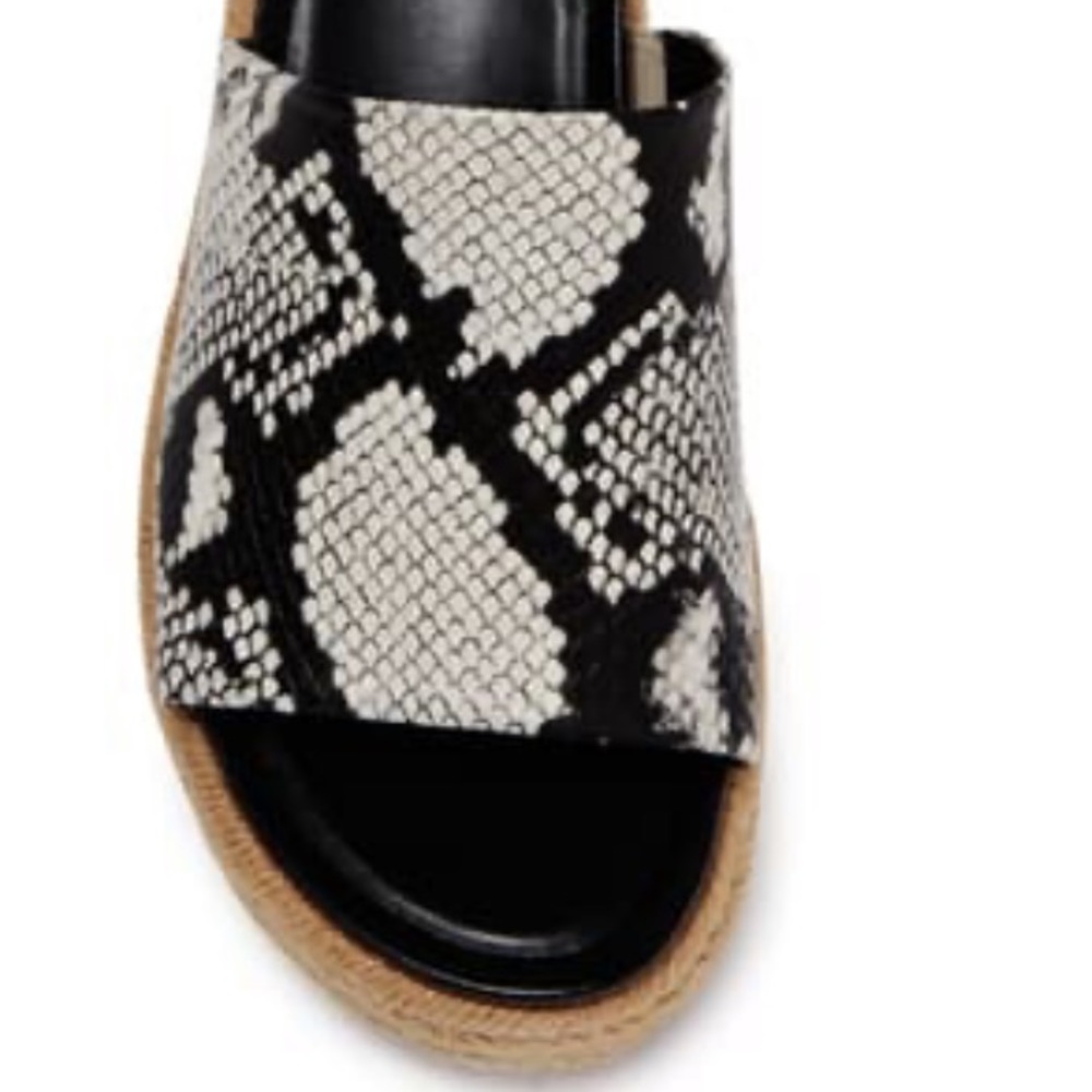 Chic Snake Print Flatform Espadrille Wedge Sandal - Picture 4 of 4